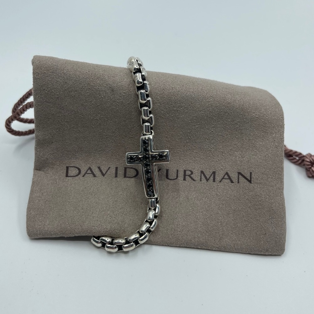 David Yurman Sterling Silver Cross Bracelet
